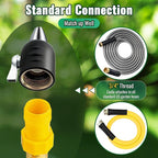 Feekoon Jet Nozzle with Shut Off, 3/4" GHT Sweeper Garden Hose End Zinc Nozzle with Shut Off Valve, Water Hose Sprayer Jet for Garden Watering, Car Washing and Sidewalk Sweeping(Black,1 Pack)