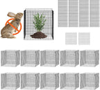 VEVOR 10 Pack Plant Protectors from Animals, 12'' x 12'' Chicken Wire Plant Protector, Plant Cages for Outdoor Plants, Flowers & Vegetables, Keeps Bunny Chicken Squirrels Out, 40pcs Metal Mesh