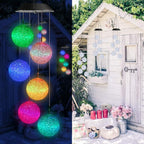 Toodour Solar Wind Chime, Color Changing Ball Wind Chimes, LED Decorative Mobile, Gifts for Mom Grandma, Waterproof Outdoor Solar Lights for Garden, Patio, Party, Yard, Window, Outdoor Decor