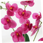 Real Touch Artificial Orchid Stems Purple Flowers for Living Room Decor