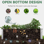 FOOWIN Raised Garden Bed with Arch Trellis for Climbing Plants,Galvanized Raised Garden Bed,Planter Boxes Outdoor for Vegetables Flowers Herb,478 Gallon Capacity Silver