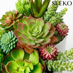 Succulents Plants Artificial 28 Pcs Realistic Premium Fake Succulents Faux for Indoor Outdoor UV Resistant DIY Home Office Decor