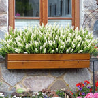 Waipfaru 36 Bundles Artificial Plants Outdoor,Fake Flowers UV Resistant Outdoor Fake Plants,Faux Lavender Shrubs for Window Garden Patio Hanging Planter Pathway Front Porch (White)