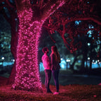TW SHINE Christmas Lights, 20FT 100 Count Incandescent Mini Christmas Tree Light, Waterproof Xmas String Lights for Outdoor Indoor Home Party Yard Decorations, Pink