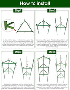 Tomato Cage, 3Pack 51.2inch Tall Tomato Trellis Triangle Tomato Cages for Garden Climbing Plants, Raised Garden Bed Plant Support Stakes for Garden,Pots, Plant Cages & Supports（Extra Bold）