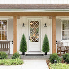 2Pack 4FT Artificial Cedar Trees in Pots, UV Resistant Faux Evergreen Plants for Indoor Outdoor Decoration, Modern Porch & Entryway Greenery
