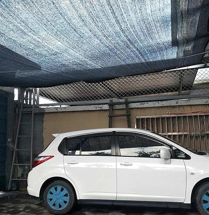 Sail Cloth Shade Net Sun Shade Sails Canopy Sail Shades Anti-Aging Shade Tarpaulin, Mesh Breathable Shade Net Covers Garden/Balcony/Courtyard, Customizable Sizes,black-6x8m