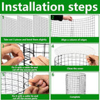 Adnee 8 Pack Wire Plant Protector with Cover-20" x 11" Detachable Metal Plant Protectors Mesh-Garden Plant Protectors for Flower Vegetable to Keep Animals Out