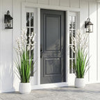 Fake Plants Home Decor Fake Flowers Artificial Plants Outdoor Tall Grass Plant Artificial Pampas Grass Decor Artificial Plants Indoor Fake Grass Living Room Decor Artificial Grass 36“2PCS White