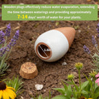 Terracotta Watering Spike, Self Watering Planter Insert, Large Self Watering Globes Automatic Plant Watering Devices for Vacation Care, Garden/Office/Outdoor/Indoor Plants, 4 Pack