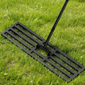 Lawn Leveling Rake 40x10 inch, Heavy Duty Reinforced Lawn Leveler Tool, Garden Landscape Rake with 77" Adjustable Handle, Yard Ground Leveler for Backyard, Garden, Golf Course, Farm, Pasture