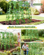 Joyhalo Cucumber Trellis for Raised Bed, U-Shape Garden Trellis for Climbing Plants Outdoor, 51 * 35 * 48in Metal Arch Vegetables Trellis, Plant Support for Vegetable Vine Pea Bean Tomato