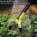 DonSail Hoe Garden Tool - Scuffle Garden Hoes for Weeding Gardening Long Handle Heavy Duty - Adjustable Weeding Loop Stirrup Hoe 30-43 Inch Black