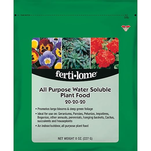 Fertilome (11728) All Purpose Water Soluble Plant Food 20-20-20 (8 oz)