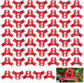 50 Pcs Climbing Plant Training Clips, Adjustable Low-Stress Training Plant Clips, Reusable 90-Degree Bendies Folder to Bend for Tomatoes Cucumbers Beans Plants in Indoor Outdoor Gardens (Red)