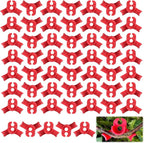 50 Pcs Climbing Plant Training Clips, Adjustable Low-Stress Training Plant Clips, Reusable 90-Degree Bendies Folder to Bend for Tomatoes Cucumbers Beans Plants in Indoor Outdoor Gardens (Red)