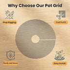 Plant Pot Grids, 11.8 Inch Cuttable Plant Pot Cover, Indoor & Outdoor Plant Pots Soil Protector to Prevent Cats from Digging in Potted Plants (11.8In-4Pcs)