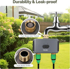 MOES WiFi Sprinkler Timer 2 Zone with Brass Inlet & Outlet, Water Timer for Garden Hose Faucet, Programmable Watering Irrigation 2 Outlet, Smart Watering System for Lawns and Yard Work with hub