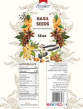 Basil Seeds (Tukmaria) | Edible HolyBasil Seeds USDA Organic | More Fiber Than chia | Plant Based, Keto, Paleo, Vegan, prebiotic (14 oz)