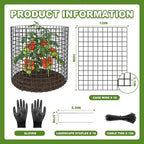 Plant Protector from Animals, 6 Set Plant Cages for Outdoor Plants 12'' x 16'' Metal Wire Protectors for Plants, Protection Cages with Stakes & Zip Ties, to Keep Rabbits Chicken Duck Out for Garden