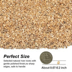 Succulent and Cactus Gravel Pebbles,Landscaping Pebbles,River Rocks,Garden Landscaping Stones,Gravel Filler for Home Decoration Flower Bed Fish Tank Plants Vases Succulents (Beige, 10 Pounds)