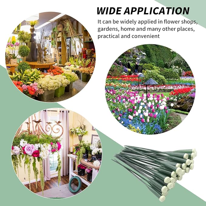 50 Pack Extendable Stem Water Tubes with Caps for Flowers, Extendable Vials for Floral Arrangements, Essential Florist Supplies (12 Inches)