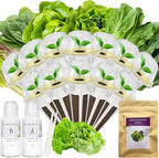 Salad Greens Seed Pod Kit for AeroGarden, iDoo, Ahopegarden, MUFGA with Red/Green Romain/American Fast/Buttercrunch/Parris Island Lettuce, Spinach - Compatible with All Garden (12-Pod)