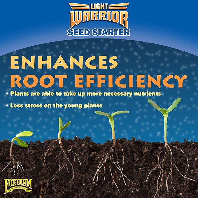 FoxFarm Light Warrior Seed Starter Growing Medium, 1cu ft (Pack of 2) - Beneficial for Seed Germination and Root Development, Indoor/Outdoor Cultivation - Ideal Nutrition for Plant Seedlings