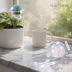 Soilagua Large Extra-Thick Clear Glass Plant Watering Globes, Rainbow Gradient Self Watering Devices for Indoor & Outdoor Plants, AutomaticWaterer Spikes, Perfect for Daily or Vacation Use, 6-Pack