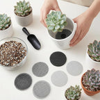 100 PCS Plant Pot Hole Mesh Pad, 4 Inch Drainage Mesh Round Reusable Bonsai Planter Bottom Grid Mat Prevents Soil Leakage for Gardeners