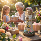 Rempry Solar Garden Angel Statue Decor for Yard Lawn Patio Outdoor, Unique Thanksgiving Anniversary Housewarming Decoration Gifts for Mom Grandma Women