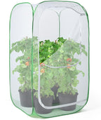 36" Outdoor Mesh Plant Enclosure, Plant Cover for Pests, Bird and Pest Protection Guard for Fruit, Vegetables, Flowers and Herbs Pop-Up Cage 24 x 24 x 36 Inches