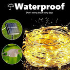 Joomer Solar Fairy Lights, 2-Pack Total 80FT 240LED Solar String Lights Outdoor Waterproof 8 Lighting Modes for Patio Fence Party Garden Yard Home Holiday Tree Outdoor Decoration (Warm White)