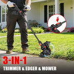 Cordless Weed Eater Compatible with Milwaukee M18 18V Battery(Tool Only), 12-Inch 3-in-1 String Trimmer with 8500RPM Upgraded Motor, Automatic Line Feed Weed Wacker for Lawn Edging and Mowing-Red