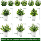 Yoratee Artificial Plant 6PCS Small Fake Plant Greenery Potted Plant Cute Indoor Faux Plant Houes Office Table Desk Bathroom Decor Plants