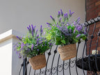 Green Moon 20 Bundles Artificial Lavender Plants Outdoor Fake Outdoor Plants UV Resistant for Home Planter Garden Patio Yard Decor