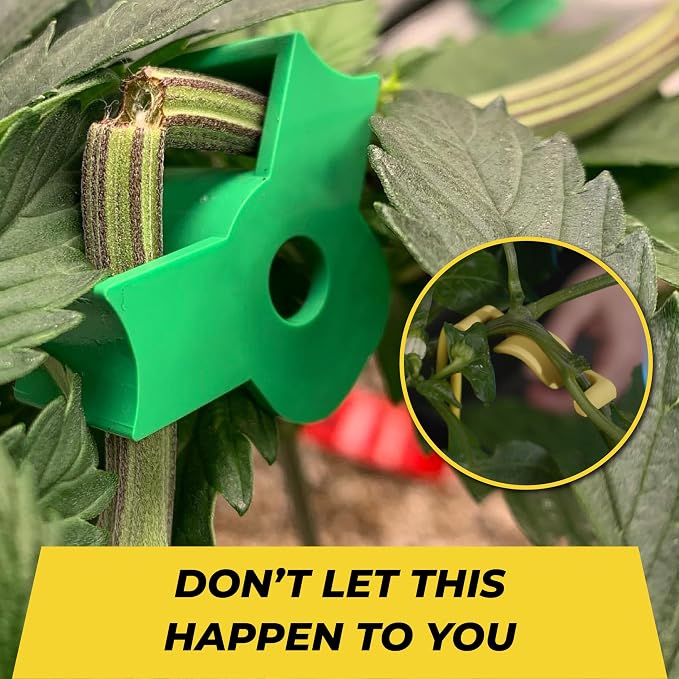 BudClips for Optimal Plant Growth | Universal Size LST Clips | Durable Plant Support Clips to Bend or Interlock Stems for Abundant Harvest | Gardening at Any Growth Stage (Red, 40pk)