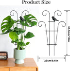 4 Pcs Metal Trellis for Potted Plants Indoor, 14.6 inch Small Garden Trellis with Bird for Climbing Plants Outdoor, Stackable Pothos Plant Climber Support for Hoya Vine Ivy Flower Plant Support