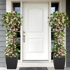 Artificial Bougainvillea Tree -6FT Faux Bougainvillea Tree with Realistic Flowers, Tall Fake Flower Tree for Indoor or Outdoor Decor, Silk Floral Plant for Living Room, Porch, Garden (Pink/White)