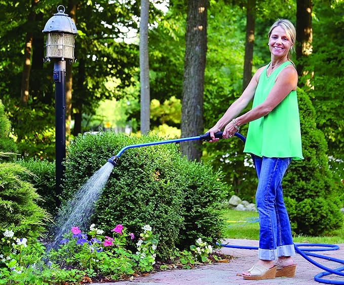Dramm Valve, Blue 13805 Kaleidoscope Rain Wand 30-Inch Length with Touch-N-Flow Va, 30 Inches Long