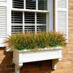 Ivydale 12Pcs Artificial Plants Outdoor Fake Plastic Grass Spring Decor UV Resistant Faux Greenery Stems Bushes Outside Fake Plants for Planters Patio Porch Window Box Pathway Garden Home Decor Yellow