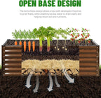 SnugNiture Galvanized Raised Garden Bed 6x3x2FT Outdoor Large Metal Planter Box Steel Kit for Planting Vegetables, Flowers