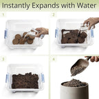 Coconut Coir Potting Soil for Indoor Plants - Expands to 7 Quart (15 lb) | Bonsai Soil Discs Perfect for General Houseplants, Herbs, and Bonsai Trees - Expands with Water