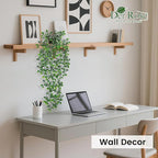 Der Rose 34'' Fake Plants Hanging Artificial Potted Plants Indoor and Outdoor for Home Bathroom Wall Shelf Office Decor (1Pack)