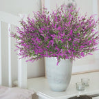 42 Pcs Fake Lavender Flowers Outdoor UV Resistant Faux Plastic Lavender Flowers No Fade Artificial Lavender Purple Plants for Outside Garden Porch Window Box Hanging Planter Decor (Fushia)
