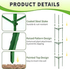 TCBWFY 6-Pack 63-Inch Adjustable Tomato Cages, Heavy-Duty Metal Plant Support Trellis for Garden and Pots, DIY Tomato Stakes, Height Adjustable 16 to 378 Inches