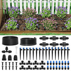 2026 Upgrade 256FT Quick-Connect Drip Irrigation System Kit with 1/4” & 1/2” Fast-Lock Tubing, Adjustable Emitters & Sprinklers for Garden & Greenhouse