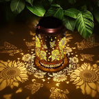 Sunflower Gifts for Women Sunflower Solar Lantern Birthday Gifts Mothers Day Gifts for Mom Grandma Sister Friend Garden Decor Metal Solar Hanging Lights Outside Decor for Yard Patio Porch Landscape