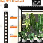 Bstrip Plant Cabinet with Pegboard, 3 Tier Plant Shelf with Grow Light, Metal Plant Stand with 4 Pack 96W Grow Lights for Indoor Plant, Foliage Plants, Seed Starting, 35.4"x13.8"x71"