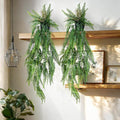 2 Pcs Faux Eucalyptus Vine Ivy Vine Artificial Hanging Plant Faux Plant Fake Potted Greenery for Wall Living Room Home Shelf Office Bathroom Outdoor Indoor Decor (Type 3)